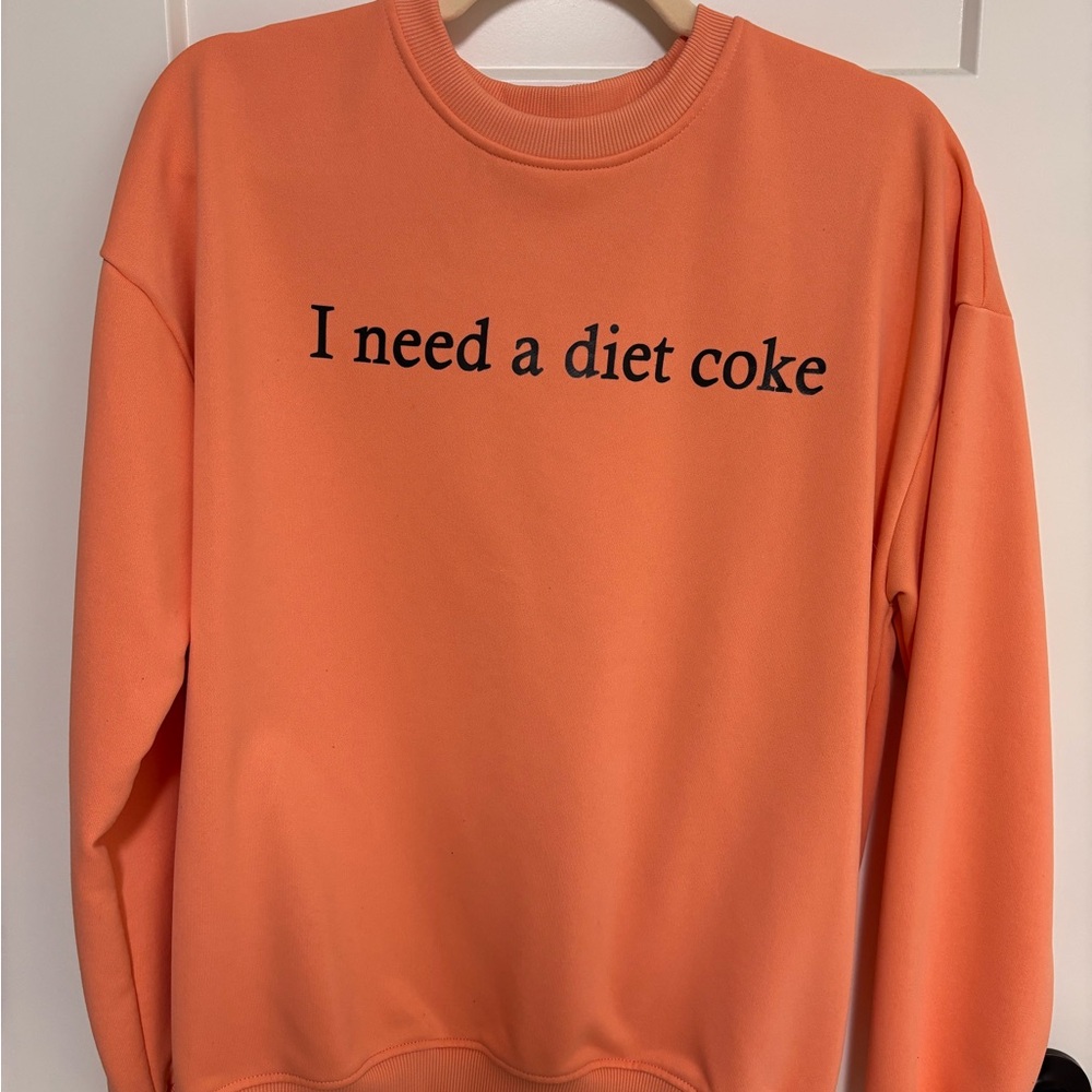 Pink-Orange Graphic Women's Sweater